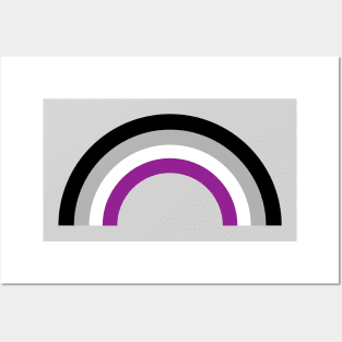 Asexual Pride Flag Rainbow Posters and Art